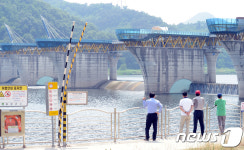 수문 열린 달성보