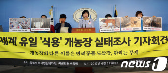 식용 개농장 실태 심각