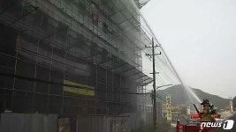 마산 신축병원 공사현장서 화재…인명피해 없어