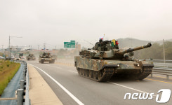 6·25전쟁 67주년 상기 통일훈련, 이동하는 육군 102기갑여단