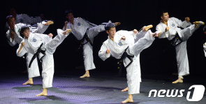 절도 있는 북한 태권도