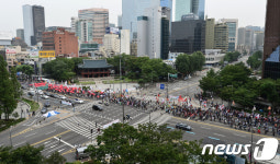 5만명 운집 사회적 총파업대회 큰 마찰 없이 마무리(종합)