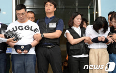 골프연습장 살해 용의자 창원서부경찰서 압송