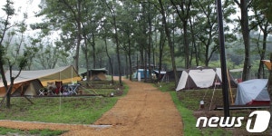 인천 강화 덕산산림욕장에 텐트 63개 규모 캠핑장 개장