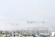 오늘은 대서 (大暑). 아침 해무에 갇힌 아파트 단지