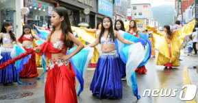 태백 한강·낙동강 발원지 축제 거리 퍼레이드 밸리댄스