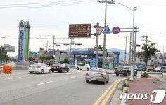 해남읍 중앙사거리에 회전교차로 설치
