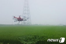 예산군, 드론 이용 병해충 방제 실시