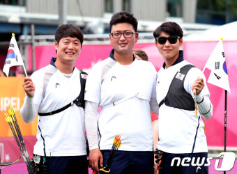 남자 양궁 '하계U대회 리커브 단체전 금메달'