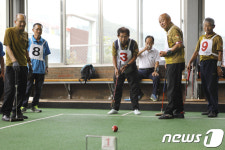 진안게이트볼 전용구장서 진무장 3개군 게이트볼대회