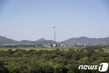 긴장감 도는 북한 기정동 마을