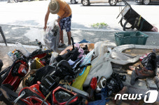 행정대집행 후 노점상의 모습 