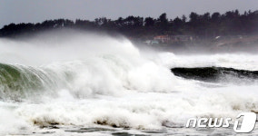 탈림 높은 파도 이는 제주
