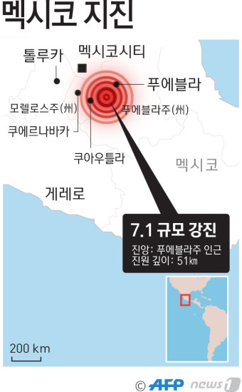 멕시코 지진으로 한국인 1명 사망(상보)