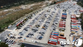 단풍구경에 설악동 주차장은 만석