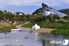 삼척시, 오십천 수변둔치서 무료 수상레저 체험장 운영