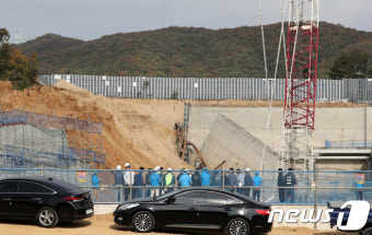 용인 건설현장 옹벽 붕괴 사고 합동감식
