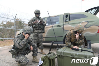 한미 해병대 '공군 초계기와 교신'