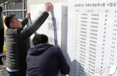 지진으로 미뤄진 수능