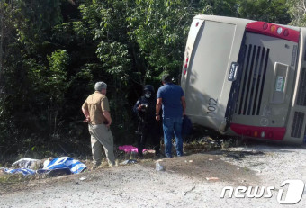 멕시코서 외국 관광객 태운 버스 전복…최소 12명 사망