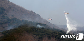 부산 삼각산 화재 내일돼야 완전 진화될 듯
