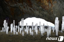 동장군이 만든 진풍경 역고드름