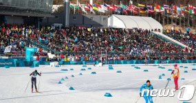 설 연휴 구름관중 몰린 알펜시아 크로스컨트리 센터