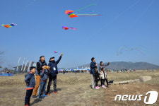 [화보]봄 하늘 수놓은 경주 연날리기 대회
