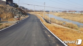 홍성군, 은하면 포항마을 국도21호선 진입로 확장 완료