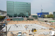 춘천 신청사 공정률 93%…내달 14일 민원실 업무 시작