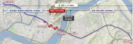 천호대로 아차산역↔천호대교 남단 버스 전용차로 개통 