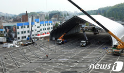 전주국제영화제 D-7, 전주돔으로 변하는 주차장  