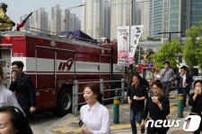 갤러리아 센터시티·천안서북소방서 합동 소방훈련
