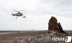 제부도에서 실시한 합동소방훈련