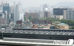 태양광 발전소 판넬 설치된 군자차량사업소