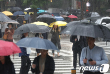 폭우 내리는 풍경