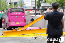광화문 앞 지하차도 버스 사고