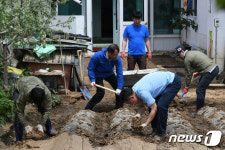 복구되고 있는 대관령면 횡계6리