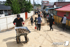 진흙더미 사라진 횡계6리 거리