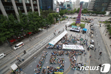 청계광장에 나타난 1.5℃