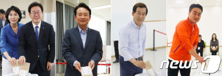 6.13 지방선거 사전투표 마친 경기도지사 후보들