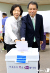 김충섭 김천시장 후보, 대곡동 주민센터서 사전투표