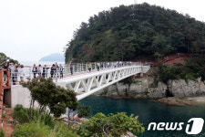 통영 연화도~우도 309m 잇는 국내 최장 해상보도교 준공