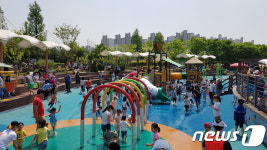 오산시, 맑음터 공원 바닥분수·물놀이장 무료개방