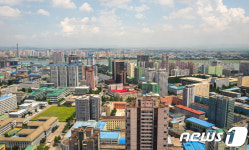 고려호텔에서 내려다 본 평양시내