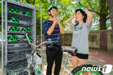 서울시, 여의도서 따릉이 안전모 무료대여 시범운영