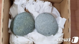 몽돌을 가져가서 죄송합니다 택배로 온 학동 몽돌 2개