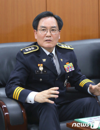 기자들과 간담회 갖는 허경렬 경기남부지방경찰청장