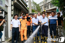 박원순 시장, 비상소화장치 시연