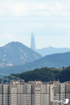 파주에서도 보이는 롯데월드타워